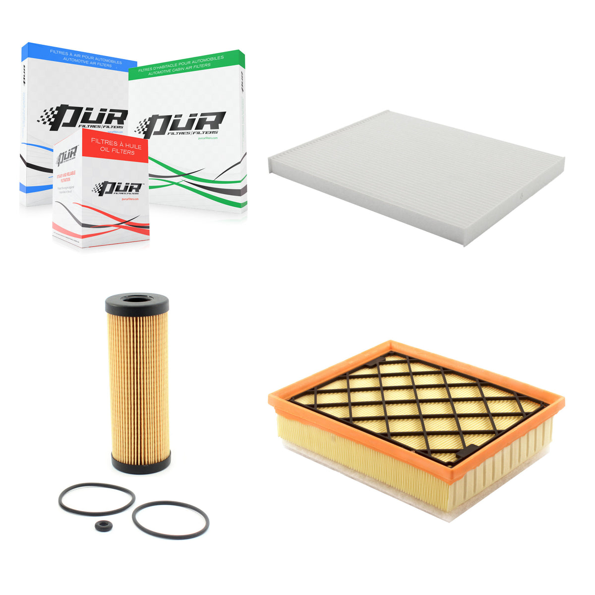 1x Air + 1x Cabin + 1x Engine Cartridge Oil Filter (3 Total) Kit For Ford Edge Fusion MKX KFM-100539