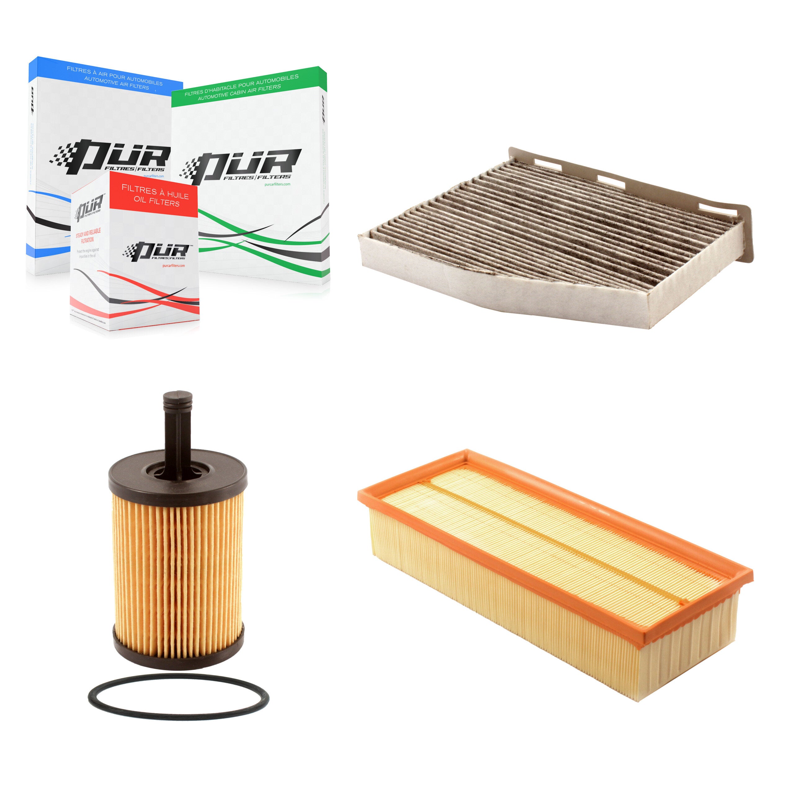 1x Air + 1x Cabin + 1x Engine Cartridge Oil Filter (3 Total) Kit For Volkswagen Jetta CC KFM-100544
