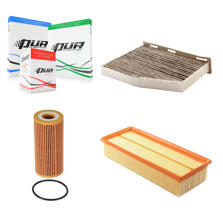 1x Air + 1x Cabin + 1x Engine Cartridge Oil Filter (3 Total) Kit For Volkswagen Jetta KFM-100548