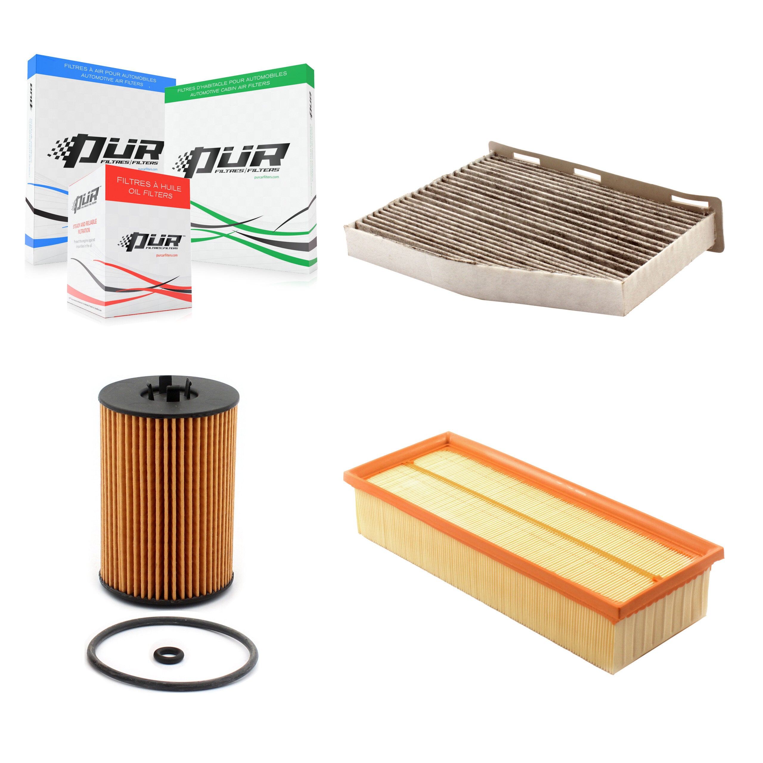 1x Air + 1x Cabin + 1x Engine Cartridge Oil Filter (3 Total) Kit For Volkswagen Jetta KFM-100550
