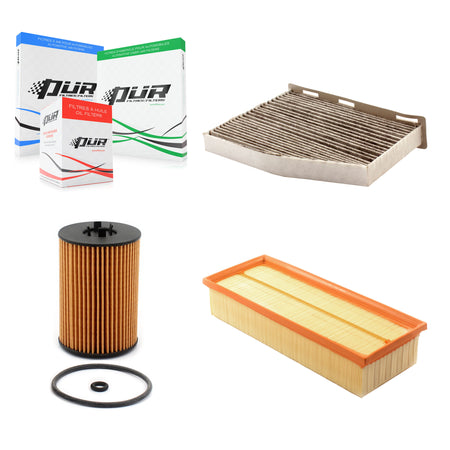 1x Air + 1x Cabin + 1x Engine Cartridge Oil Filter (3 Total) Kit For Volkswagen Jetta KFM-100550