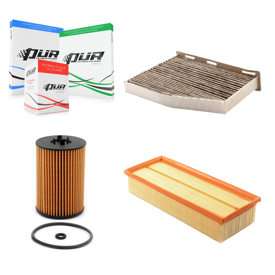 1x Air + 1x Cabin + 1x Engine Cartridge Oil Filter (3 Total) Kit For Volkswagen Jetta KFM-100550