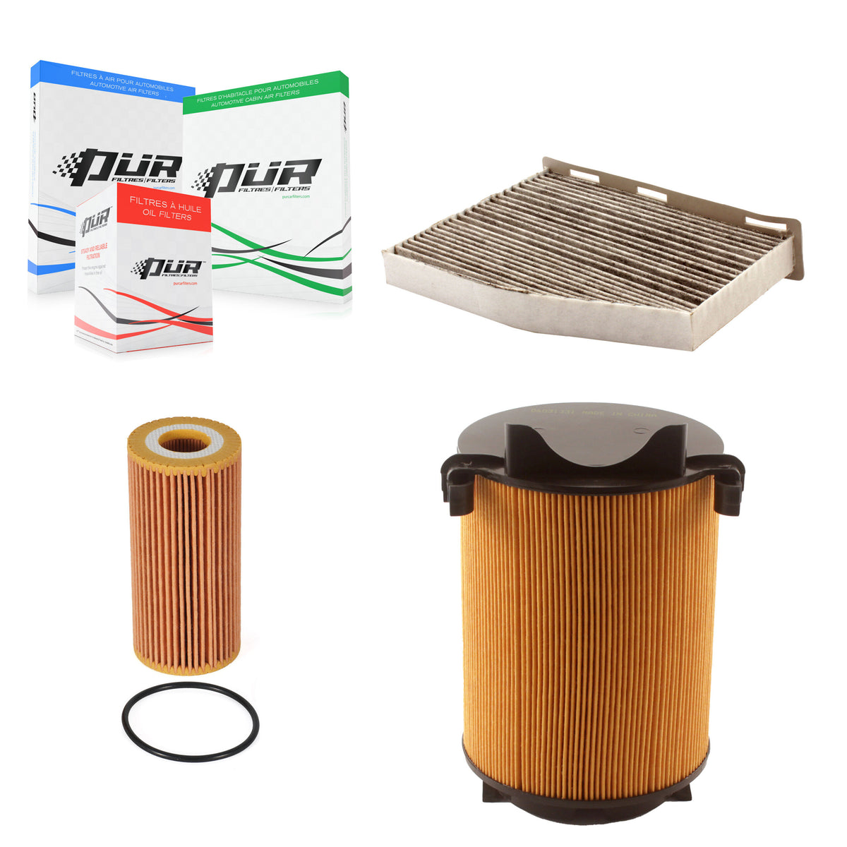 1x Air + 1x Cabin + 1x Engine Cartridge Oil Filter (3 Total) Kit For Volkswagen Jetta KFM-100551