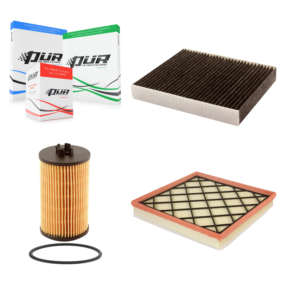 1x Air + 1x Cabin + 1x Engine Cartridge Oil Filter (3 Total) Kit For Chevrolet Cruze KFM-100553