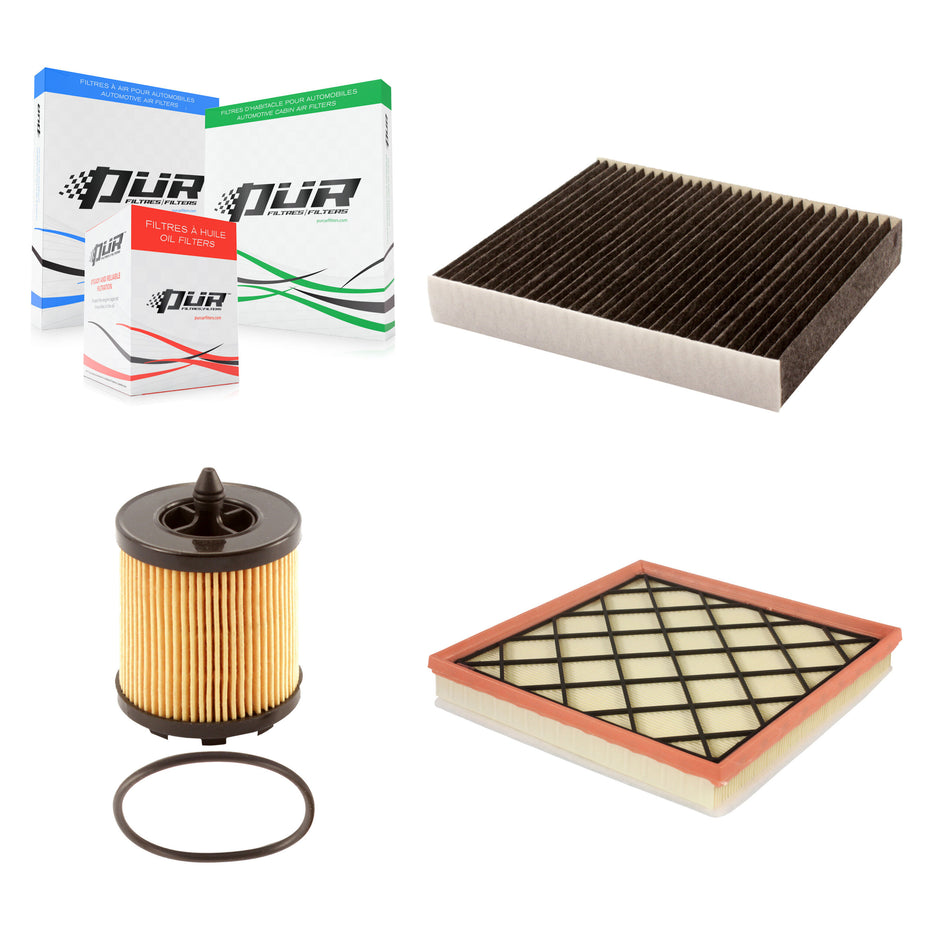 1x Air + 1x Cabin + 1x Engine Cartridge Oil Filter (3 Total) Kit For Buick Verano Orlando KFM-100555