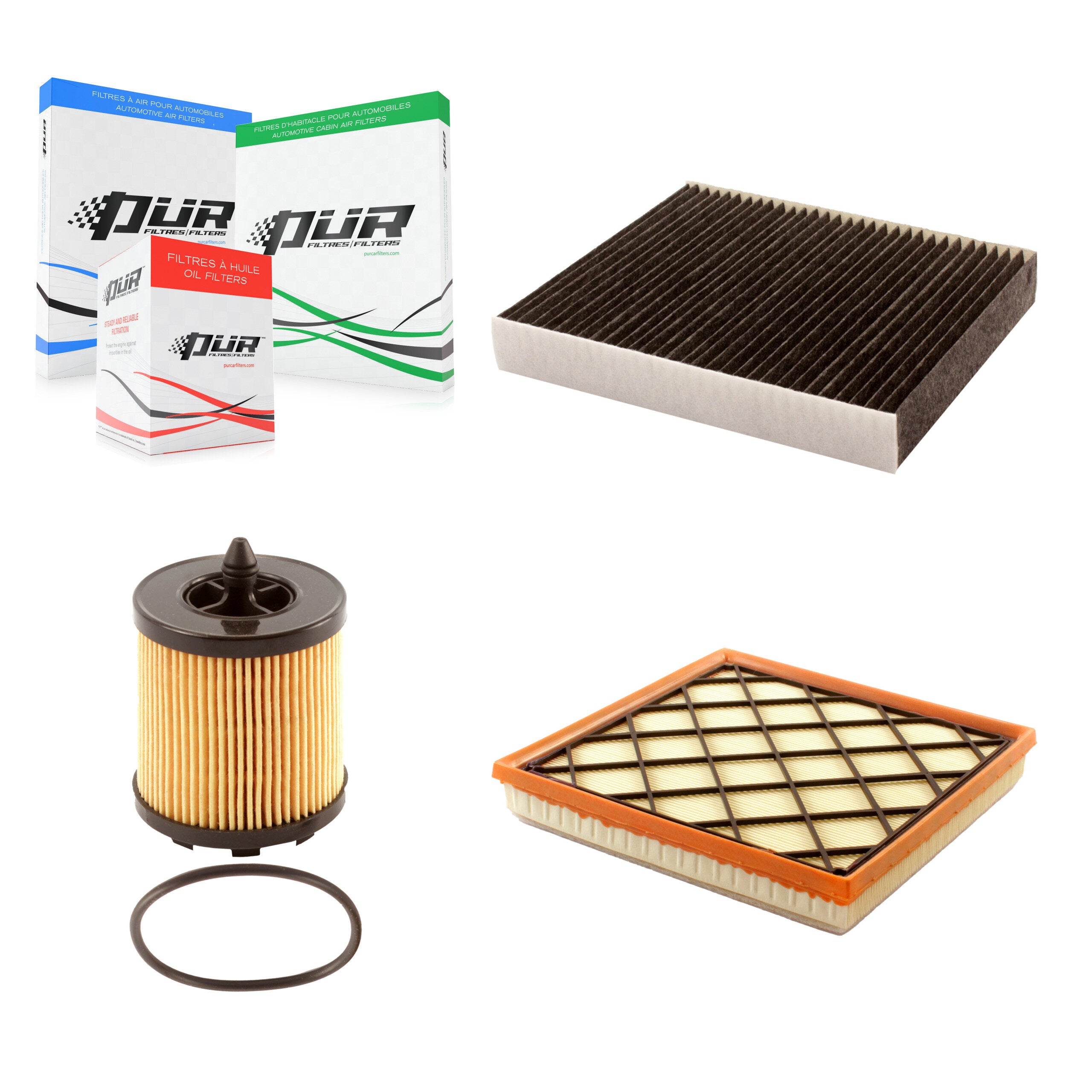 1x Air + 1x Cabin + 1x Engine Cartridge Oil Filter (3 Total) Kit For Buick Verano 2.0L KFM-100557