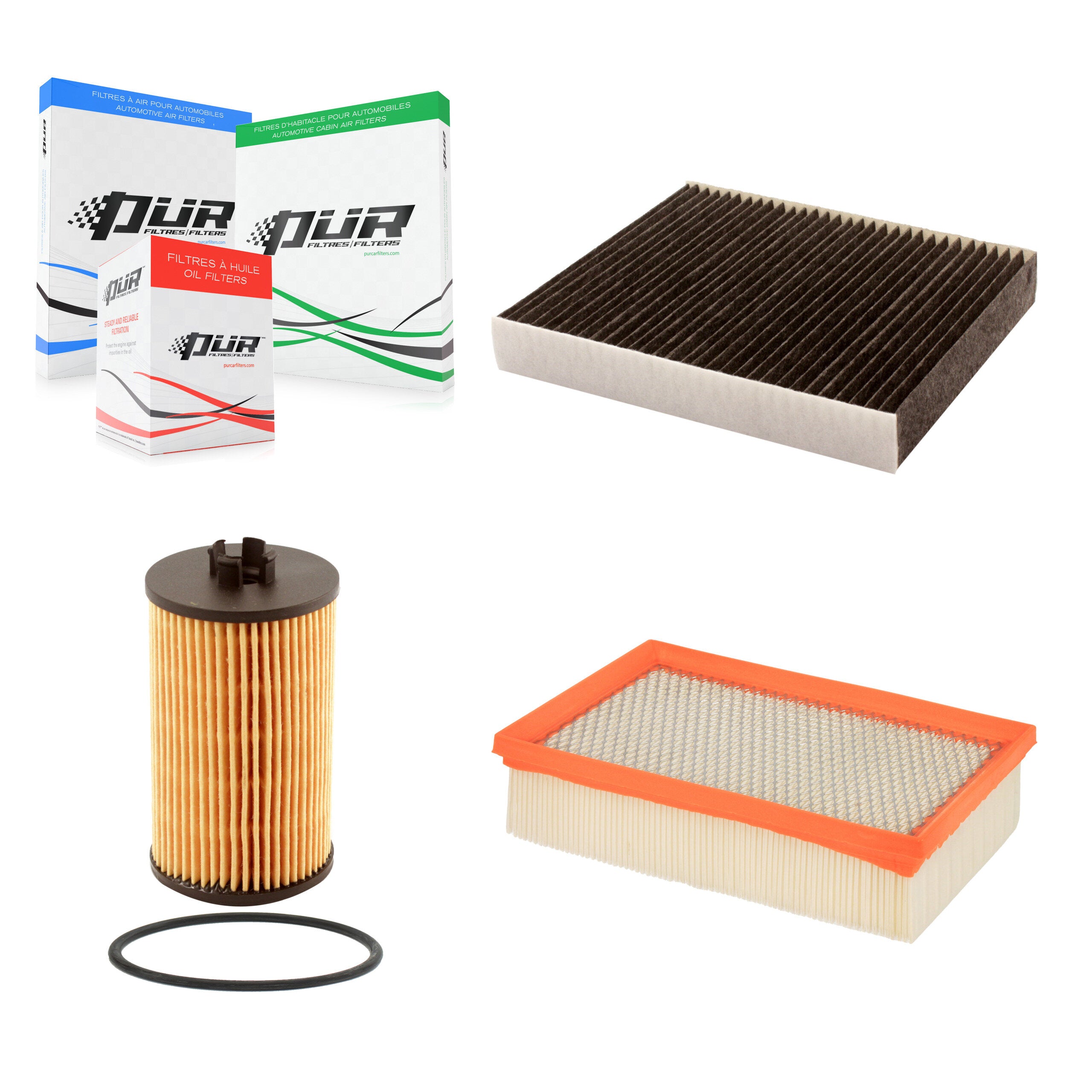 1x Air + 1x Cabin + 1x Engine Cartridge Oil Filter (3 Total) Kit For Buick Encore Trax KFM-100559