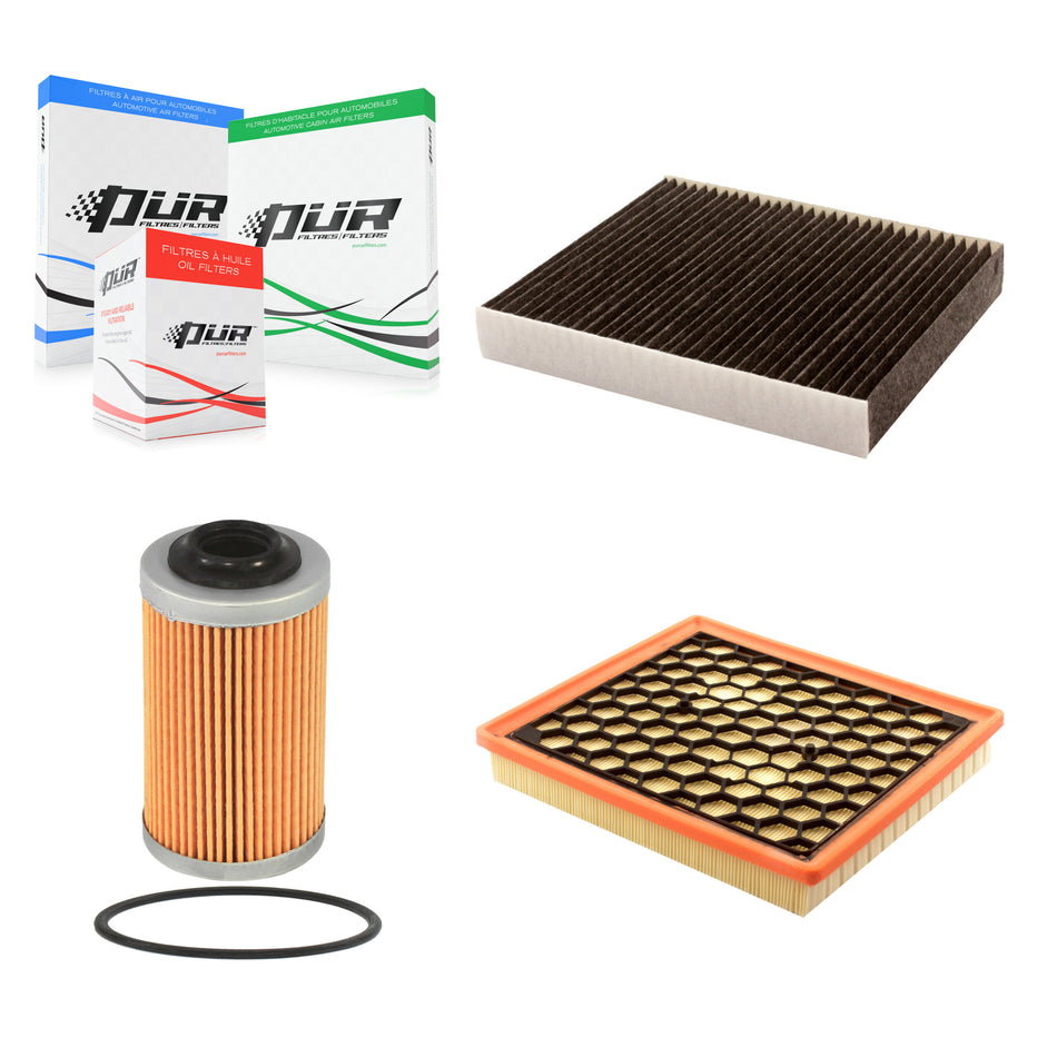 1x Air + 1x Cabin + 1x Engine Cartridge Oil Filter (3 Total) Kit For Saab 9-5 KFM-100561