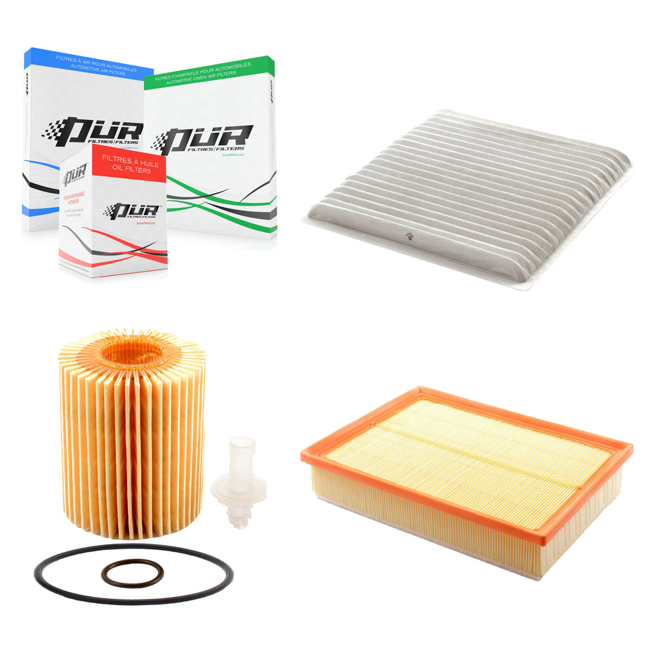 1x Air + 1x Cabin + 1x Engine Cartridge Oil Filter (3 Total) Kit For Toyota FJ Cruiser KFM-100566