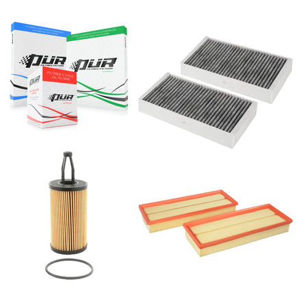 1x Air + 1x Cabin + 1x Engine Cartridge Oil Filter (3 Total) Kit For Mercedes-Benz R350 KFM-100574