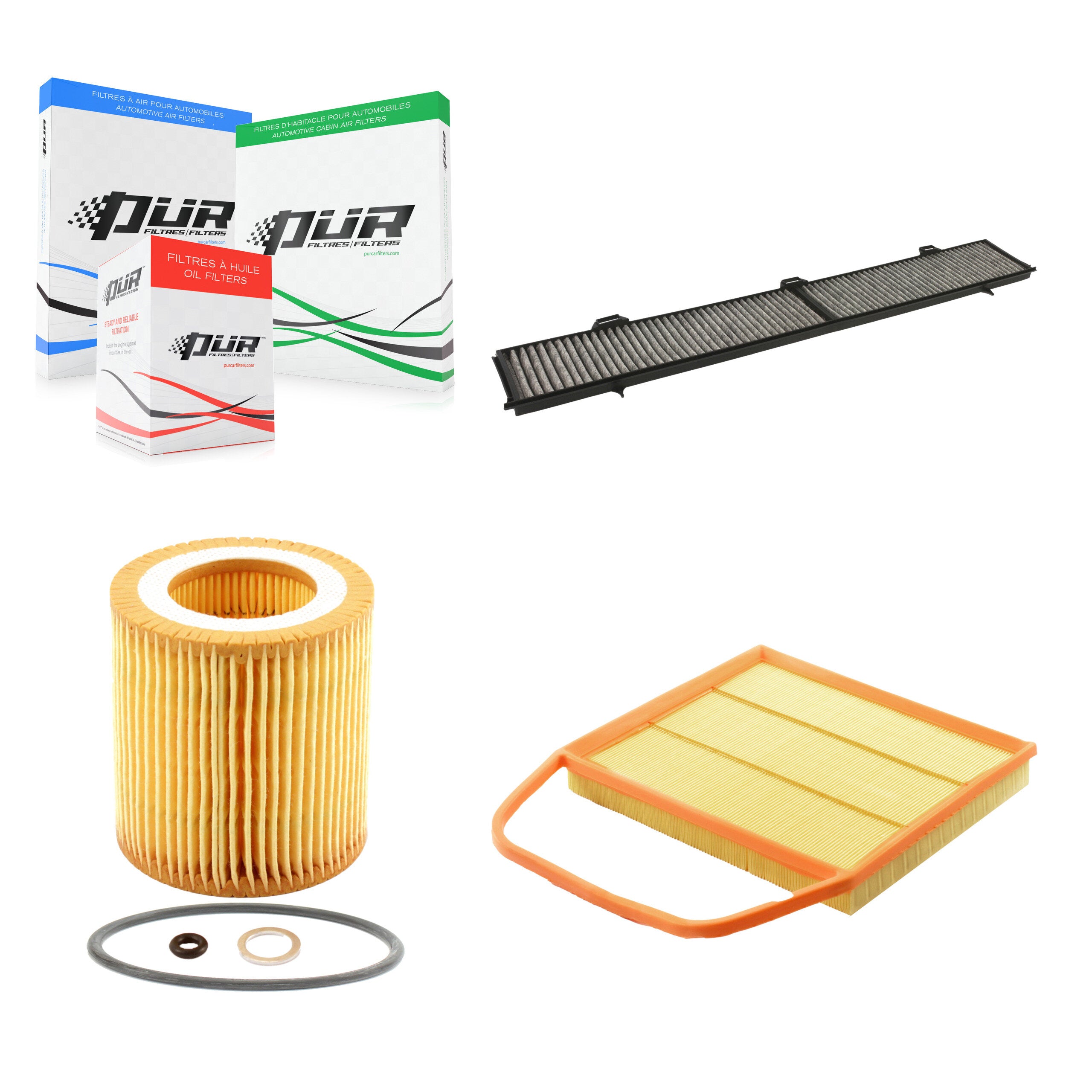 1x Air + 1x Cabin + 1x Engine Cartridge Oil Filter (3 Total) Kit For BMW 335i xDrive 135i KFM-100575