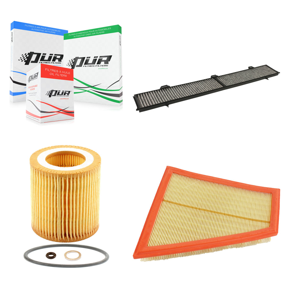 1x Air + 1x Cabin + 1x Engine Cartridge Oil Filter (3 Total) Kit For BMW X1 2.0L KFM-100576