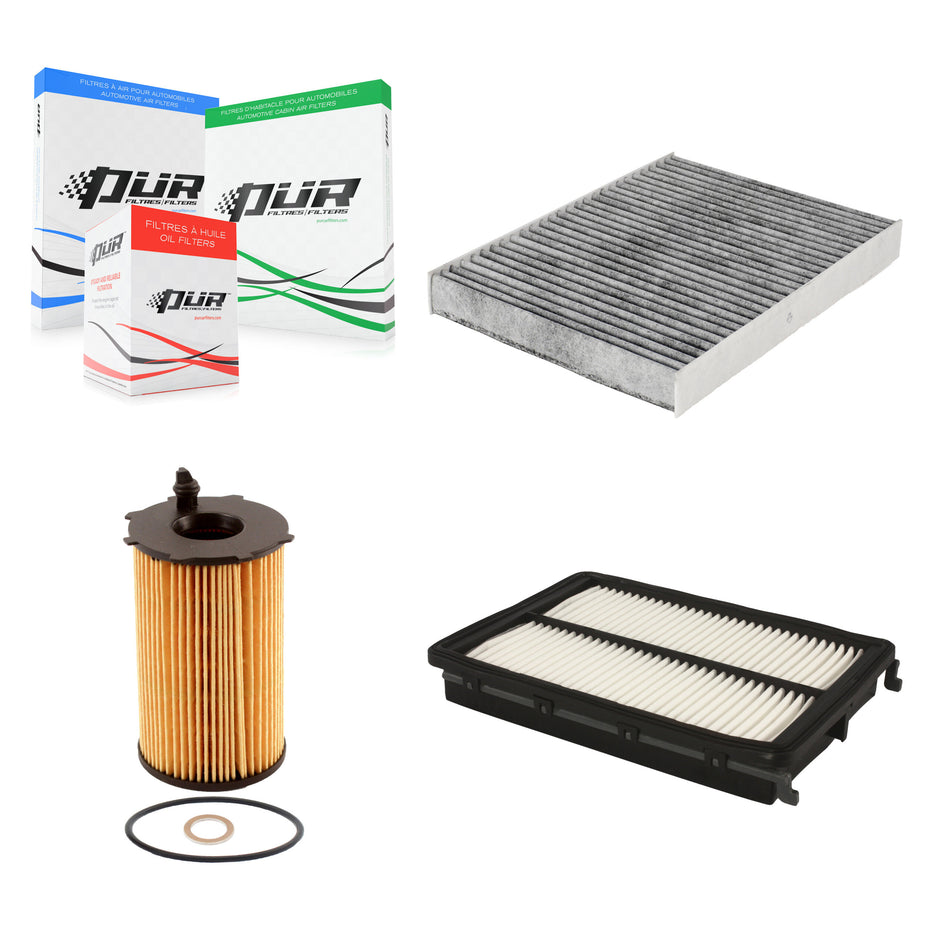 1x Air + 1x Cabin + 1x Engine Cartridge Oil Filter (3 Total) Kit For Kia Sorento 3.3L KFM-100580