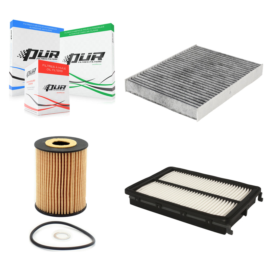 1x Air + 1x Cabin + 1x Engine Cartridge Oil Filter (3 Total) Kit For Kia Sorento 3.3L KFM-100581