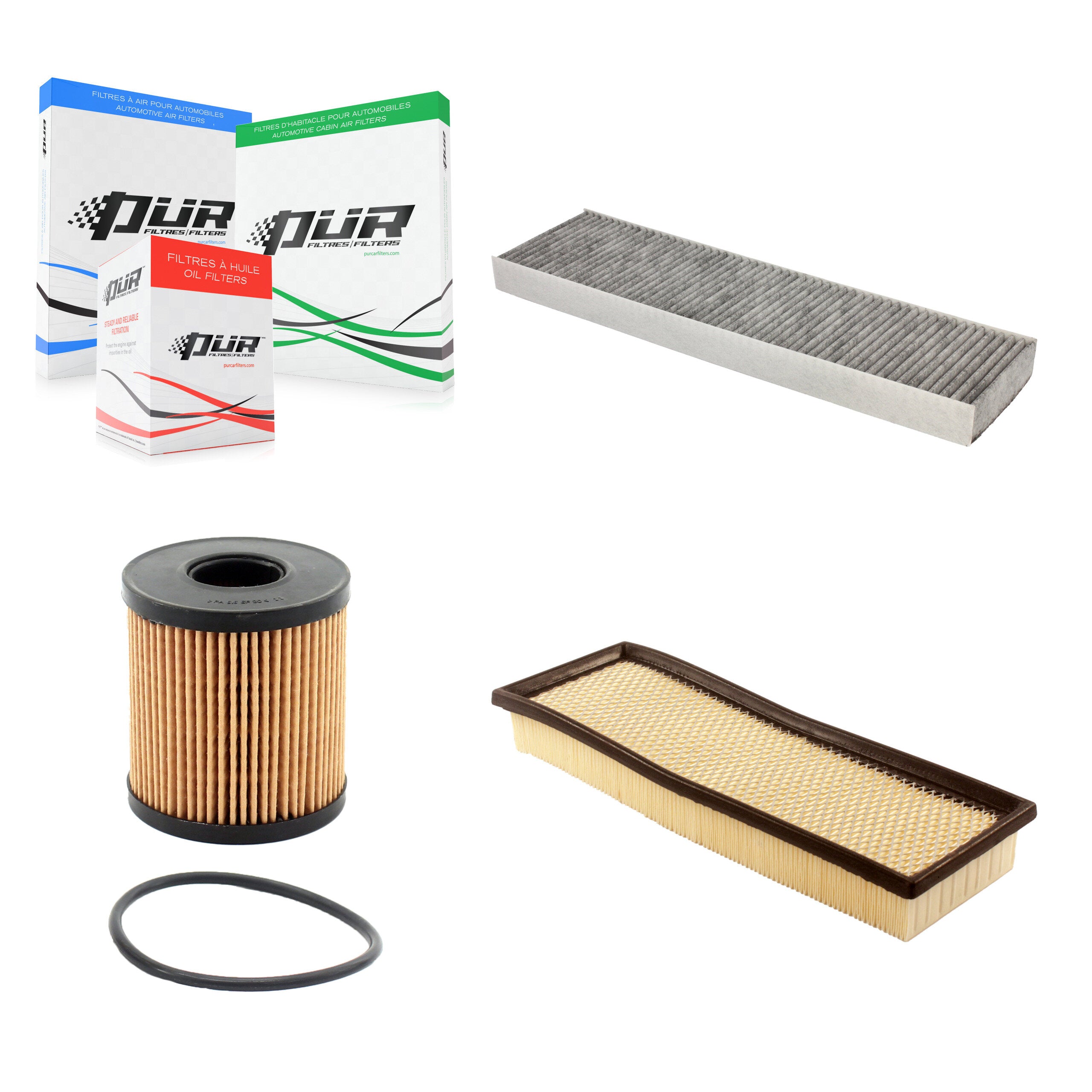 1x Air + 1x Cabin + 1x Engine Cartridge Oil Filter (3 Total) Kit For Mini Cooper Paceman KFM-100582