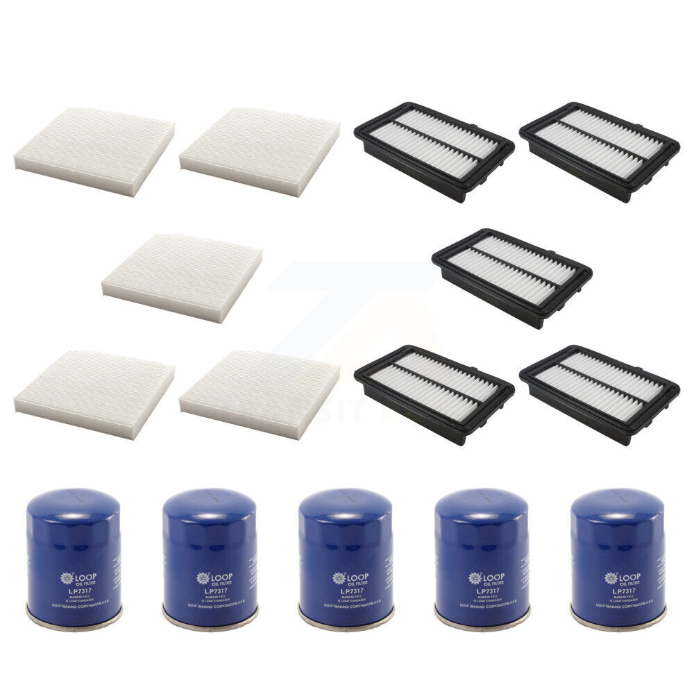 5x Air + 5x Cabin + 5x Engine Oil Filter (15 Total) Kit For Honda Clarity KFM-103006