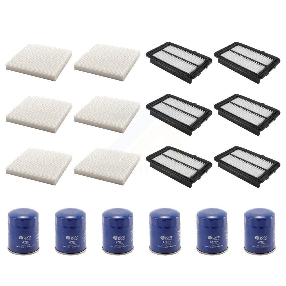 6x Air + 6x Cabin + 6x Engine Oil Filter (18 Total) Kit For Honda Clarity KFM-103702