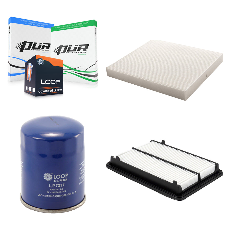 1x Air + 1x Cabin + 1x Engine Oil Filter Filter (3 Total) Kit For 2014-2020 Acura RLX KFM-104195