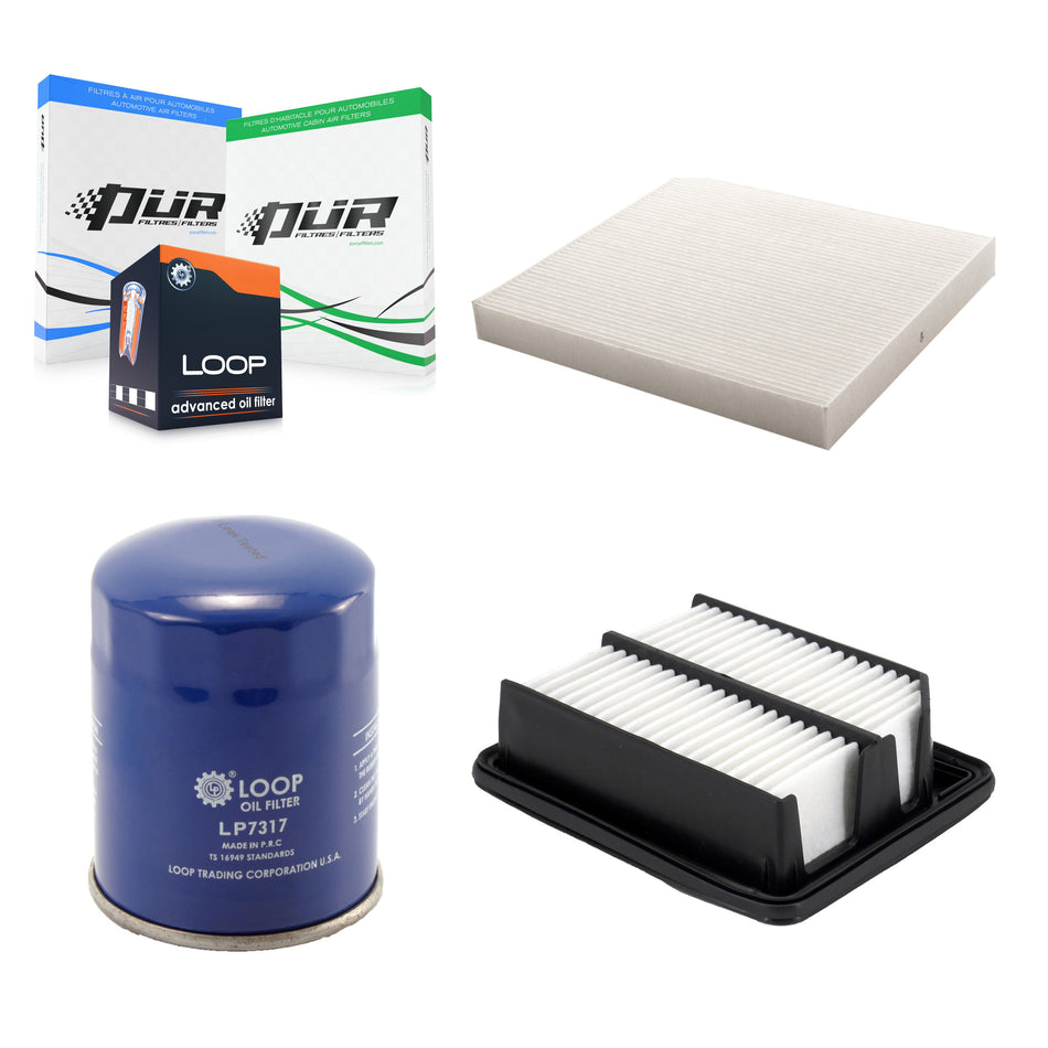 1x Air + 1x Cabin + 1x Engine Oil Filter Filter (3 Total) Kit For Honda Accord KFM-104196