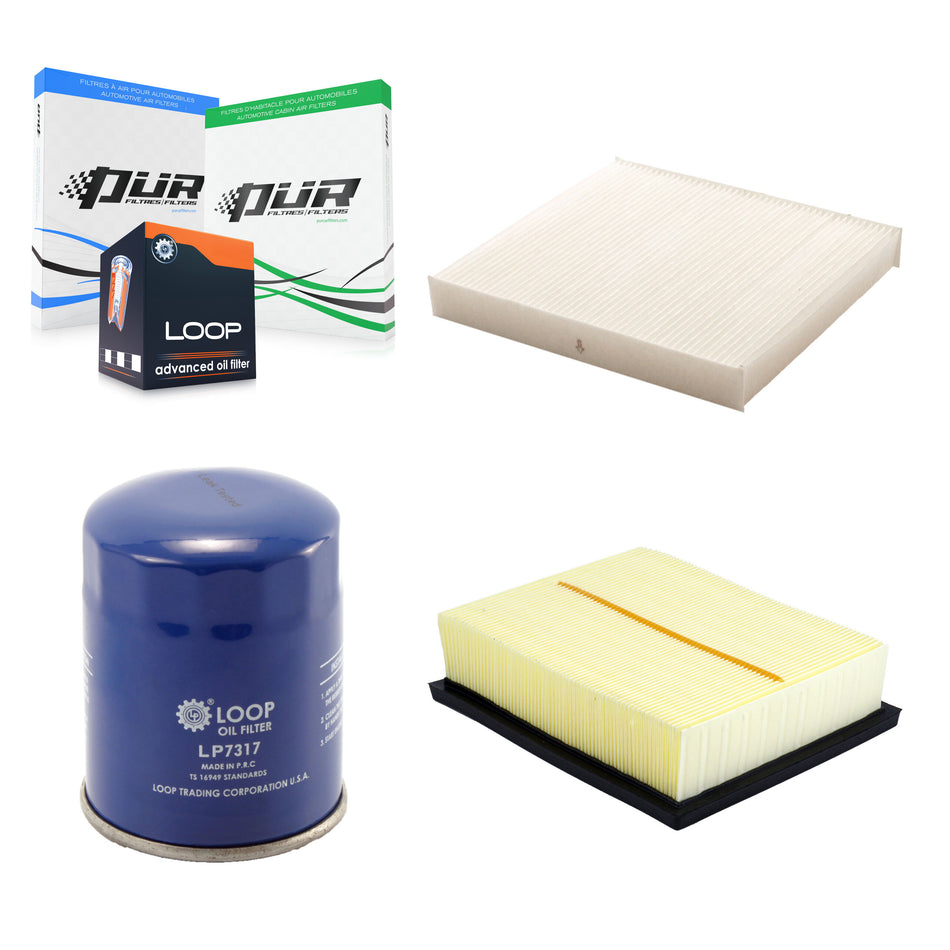 1x Air + 1x Cabin + 1x Engine Oil Filter Filter (3 Total) Kit For KFM-104202