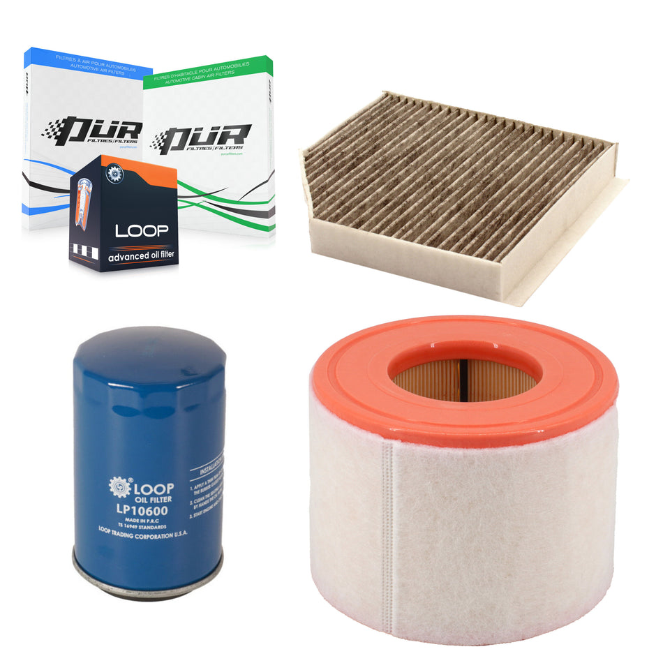 1x Air + 1x Cabin + 1x Engine Oil Filter Filter (3 Total) Kit For Audi A6 Quattro KFM-104226