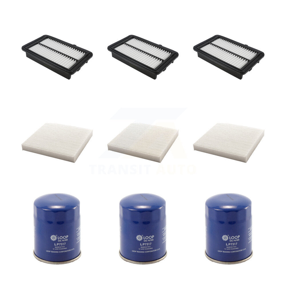 3x Air + 3x Cabin + 3x Engine Oil Filter (9 Total) Kit For Honda Clarity KFM-104237