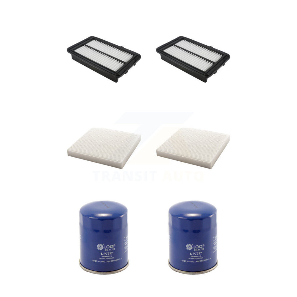 2x Air + 2x Cabin + 2x Engine Oil Filter (6 Total) Kit For Honda Clarity KFM-104328