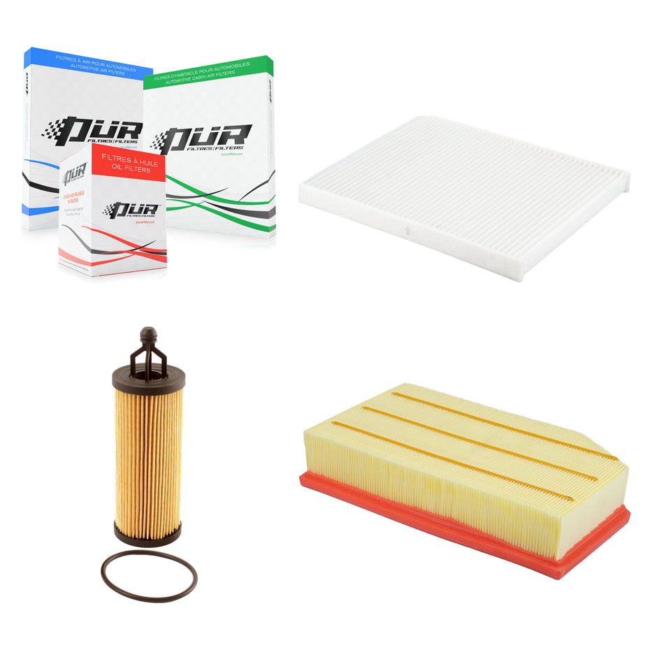 1x Air + 1x Cabin + 1x Engine Cartridge Oil Filter (3 Total) Kit For Jeep Wrangler KFM-104425