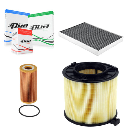 1x Air + 1x Cabin + 1x Engine Cartridge Oil Filter (3 Total) Kit For Audi Q5 A4 Quattro KFM-104428