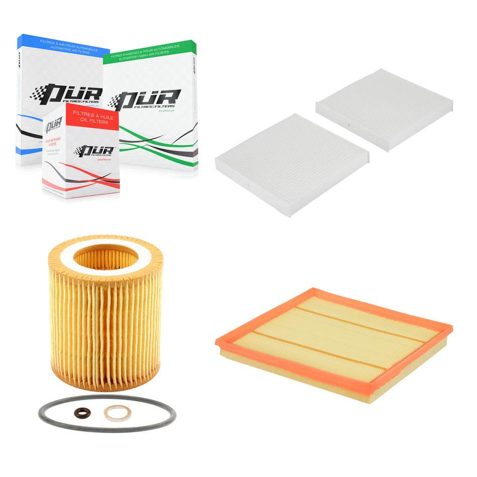 1x Air + 1x Cabin + 1x Engine Cartridge Oil Filter (3 Total) Kit For BMW X3 KFM-104431