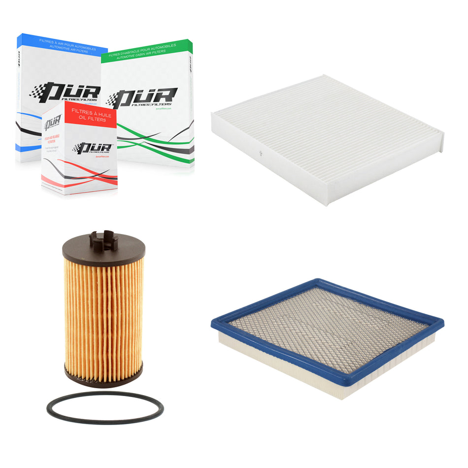 1x Air + 1x Cabin + 1x Engine Cartridge Oil Filter (3 Total) Kit For Chevrolet Colorado KFM-104434