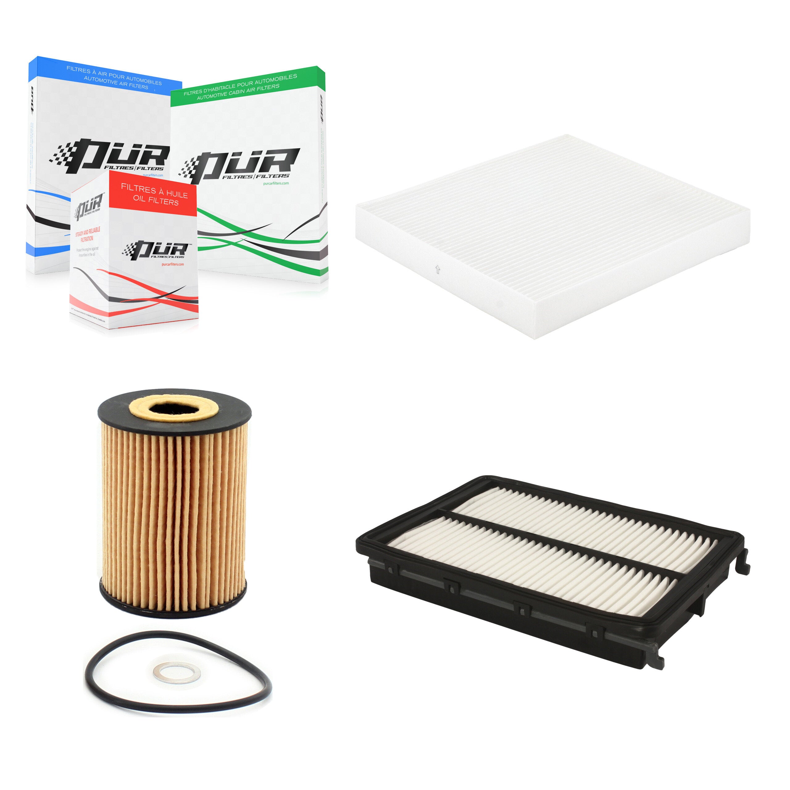 1x Air + 1x Cabin + 1x Engine Cartridge Oil Filter (3 Total) Kit For Hyundai Palisade KFM-104435