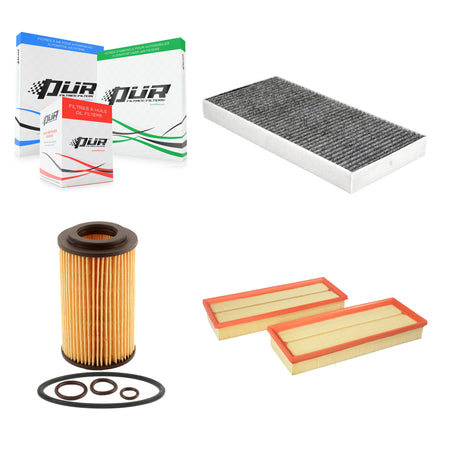 1x Air + 1x Cabin + 1x Engine Cartridge Oil Filter (3 Total) Kit For Mercedes-Benz SLK350 KFM-104440