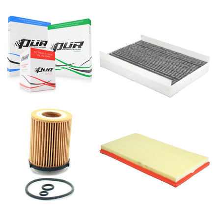 1x Air + 1x Cabin + 1x Engine Cartridge Oil Filter (3 Total) Kit For Mercedes-Benz Metris KFM-104445