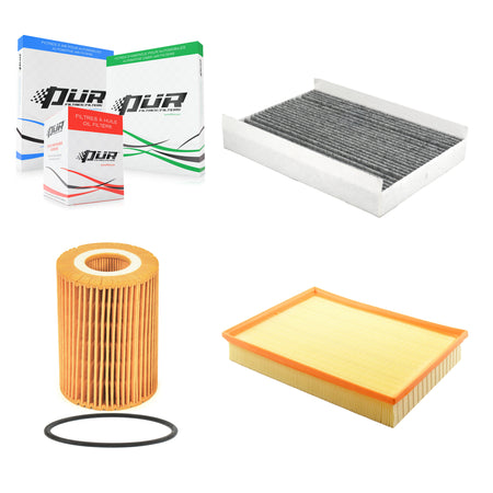1x Air + 1x Cabin + 1x Engine Cartridge Oil Filter (3 Total) Kit For Mercedes-Benz 2500 KFM-104446
