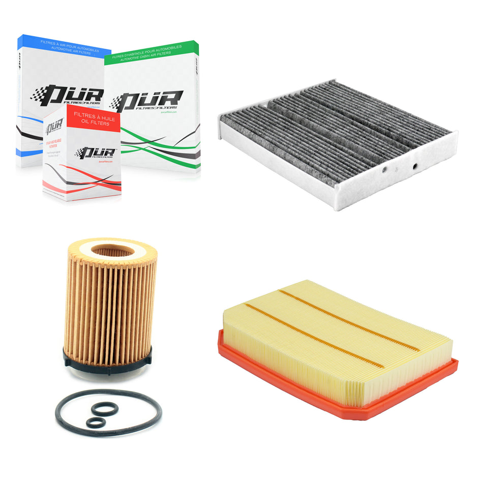 1x Air + 1x Cabin + 1x Engine Cartridge Oil Filter (3 Total) Kit For Mercedes-Benz GLB250 KFM-104449