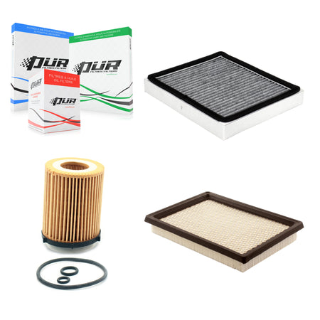 1x Air + 1x Cabin + 1x Engine Cartridge Oil Filter (3 Total) Kit For 17 INFINITI Q60 2.0L KFM-104451