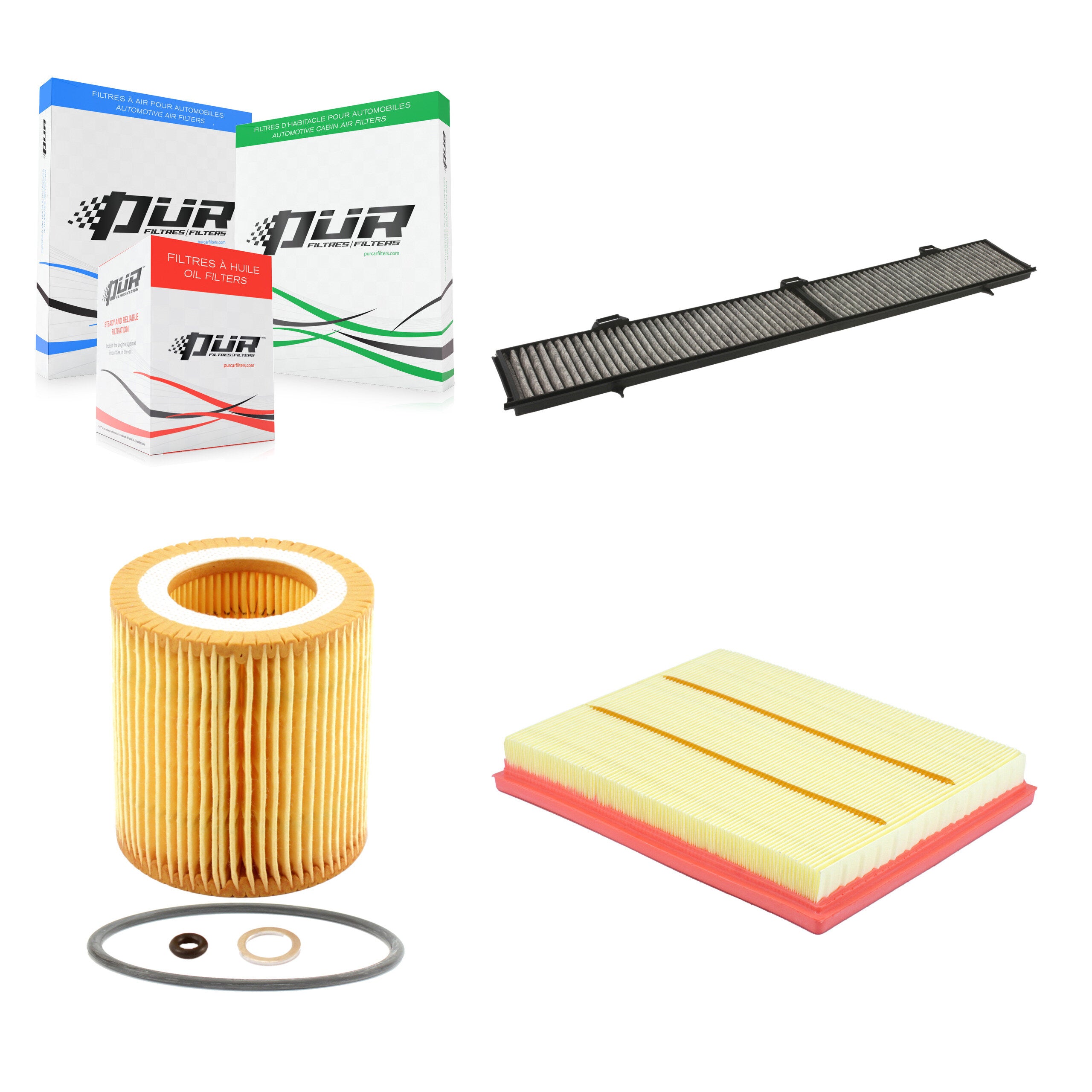 1x Air + 1x Cabin + 1x Engine Cartridge Oil Filter (3 Total) Kit For 2013 BMW 335i xDrive KFM-104462