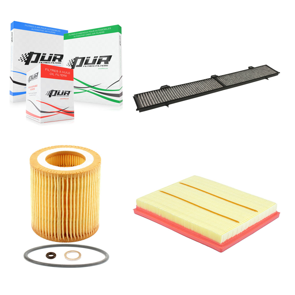 1x Air + 1x Cabin + 1x Engine Cartridge Oil Filter (3 Total) Kit For 2013 BMW 335i xDrive KFM-104462