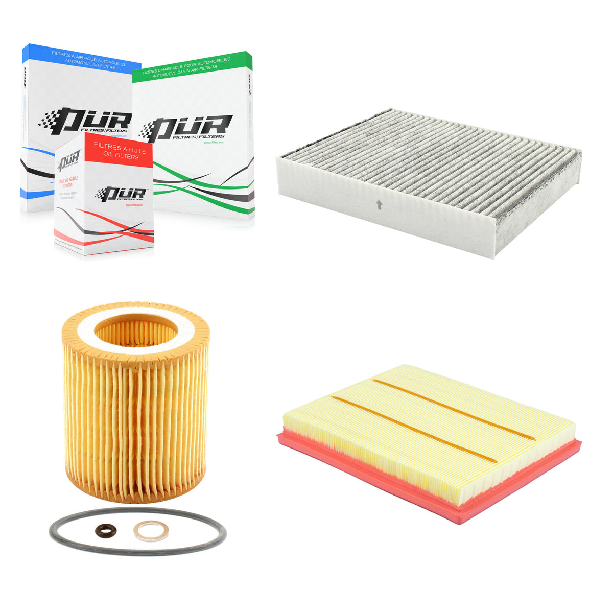 1x Air + 1x Cabin + 1x Engine Cartridge Oil Filter (3 Total) Kit For BMW 335i xDrive 435i KFM-104463