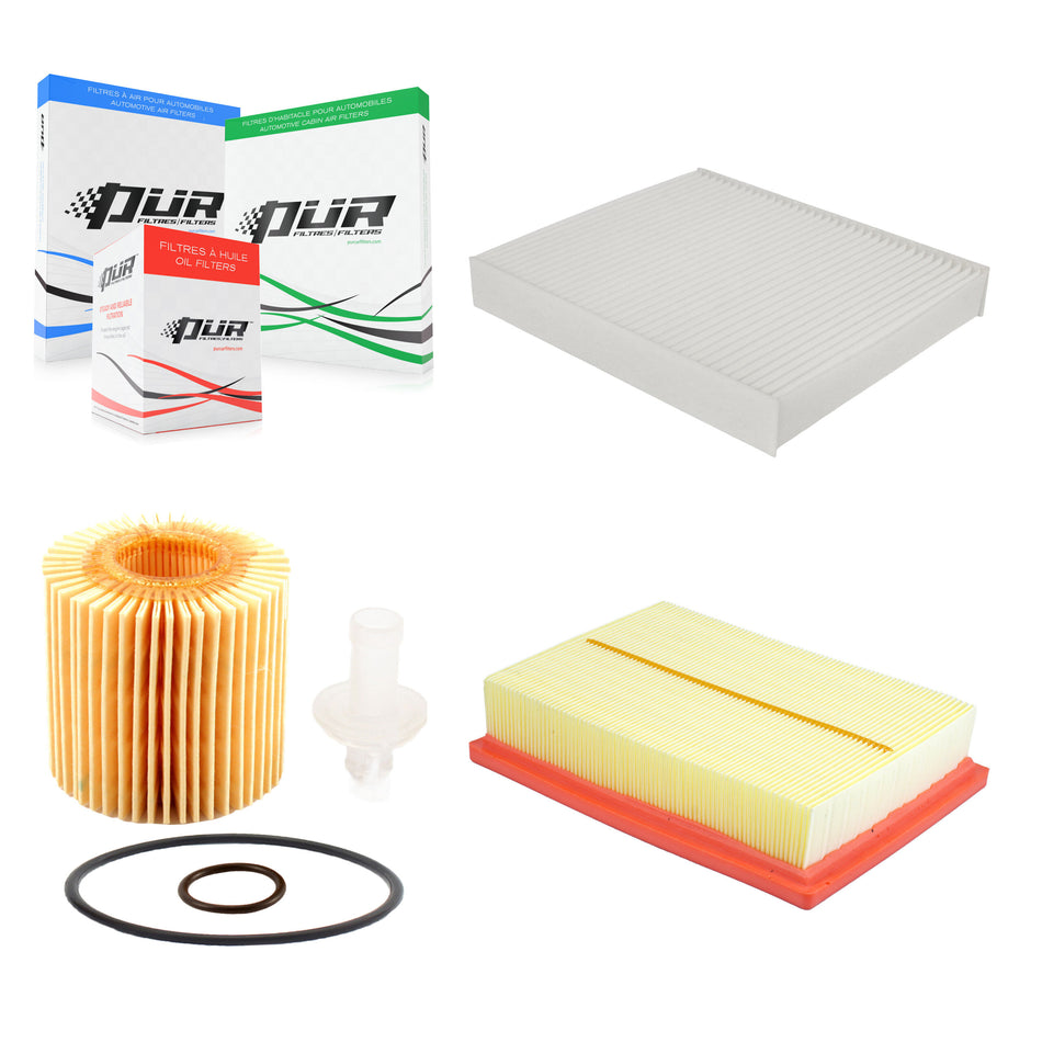 1x Air + 1x Cabin + 1x Engine Cartridge Oil Filter (3 Total) Kit For Lexus RX450h RX450hL KFM-104466