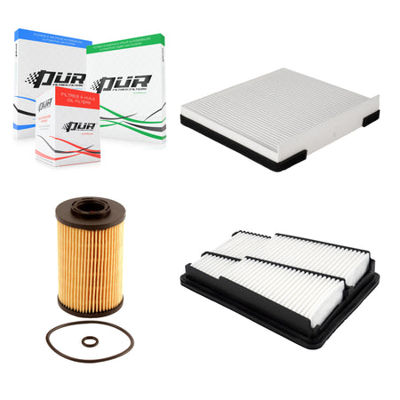 1x Air + 1x Cabin + 1x Engine Cartridge Oil Filter (3 Total) Kit For Hyundai Genesis KFM-104468