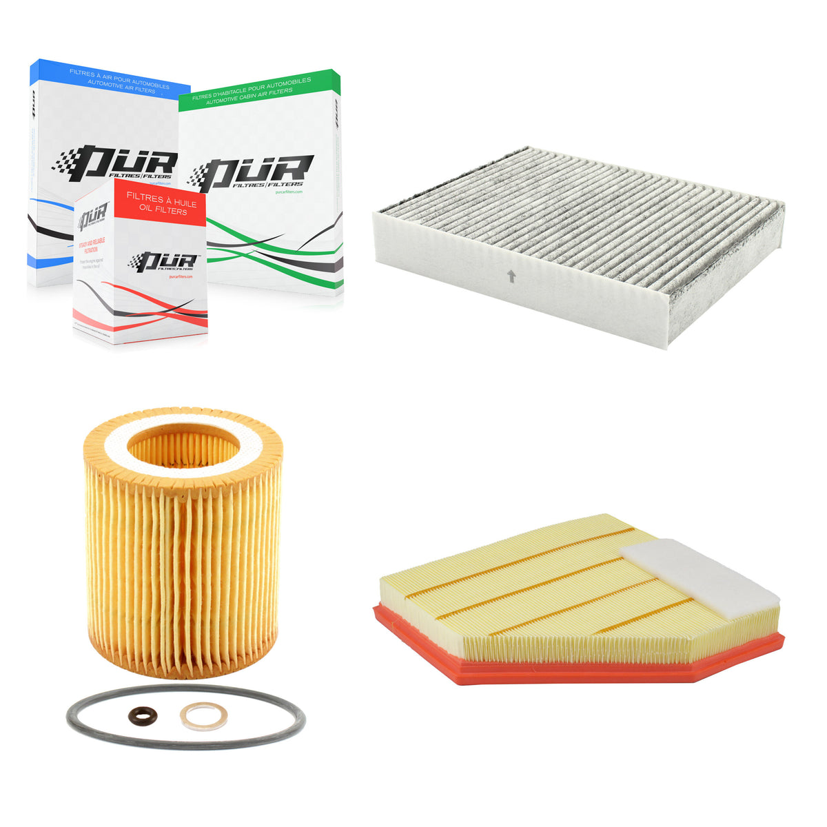 1x Air + 1x Cabin + 1x Engine Cartridge Oil Filter (3 Total) Kit For BMW 320i xDrive KFM-104469