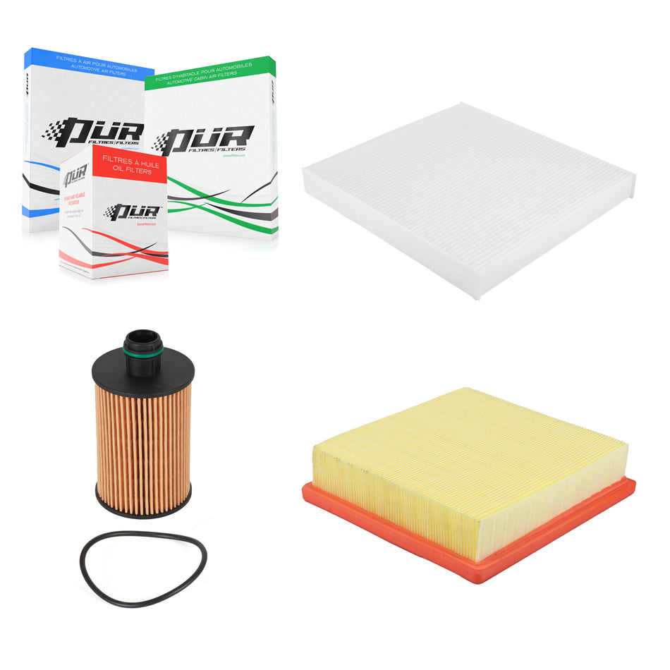 1x Air + 1x Cabin + 1x Engine Cartridge Oil Filter (3 Total) Kit For Jeep Grand Cherokee KFM-104478
