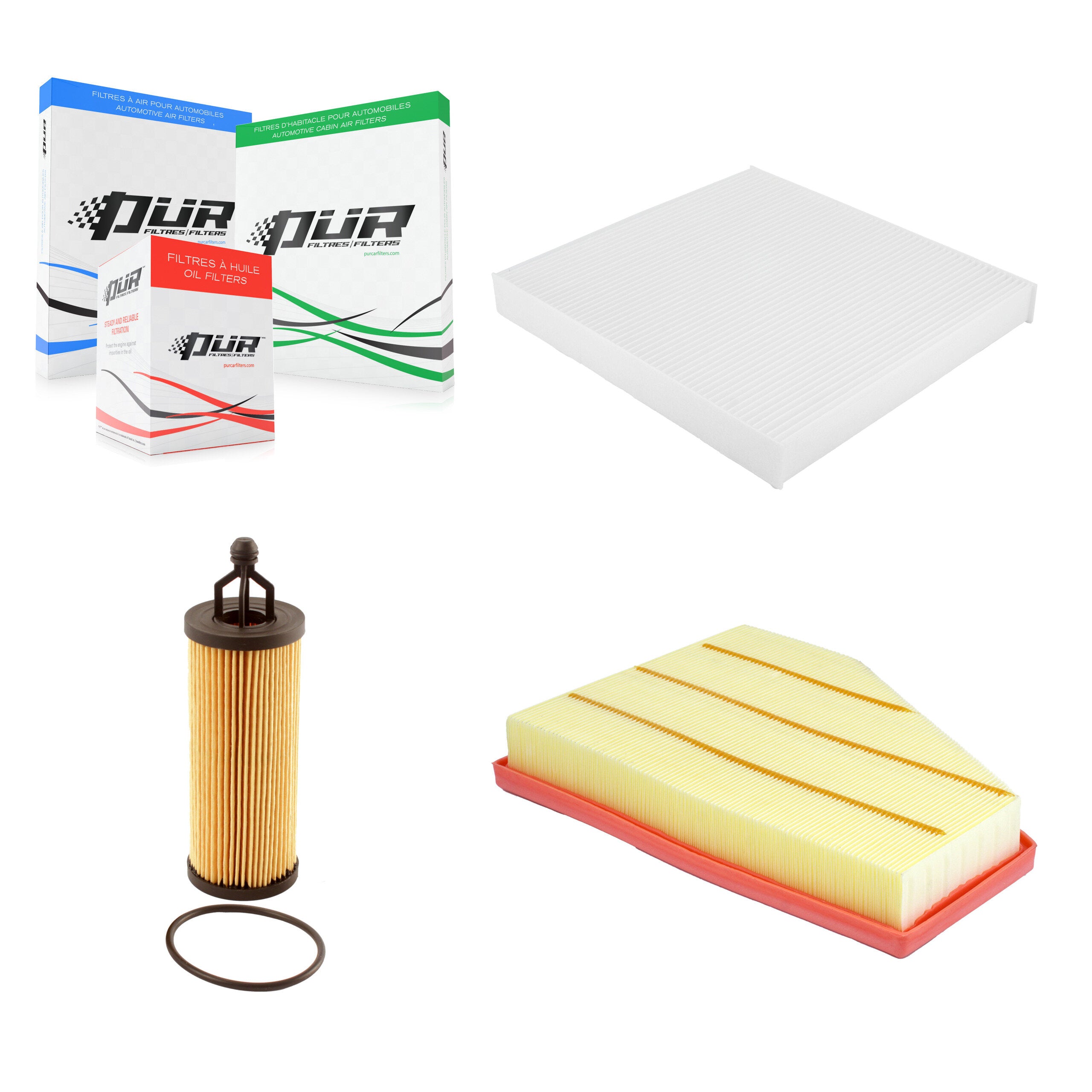 1x Air + 1x Cabin + 1x Engine Cartridge Oil Filter (3 Total) Kit For KFM-104479