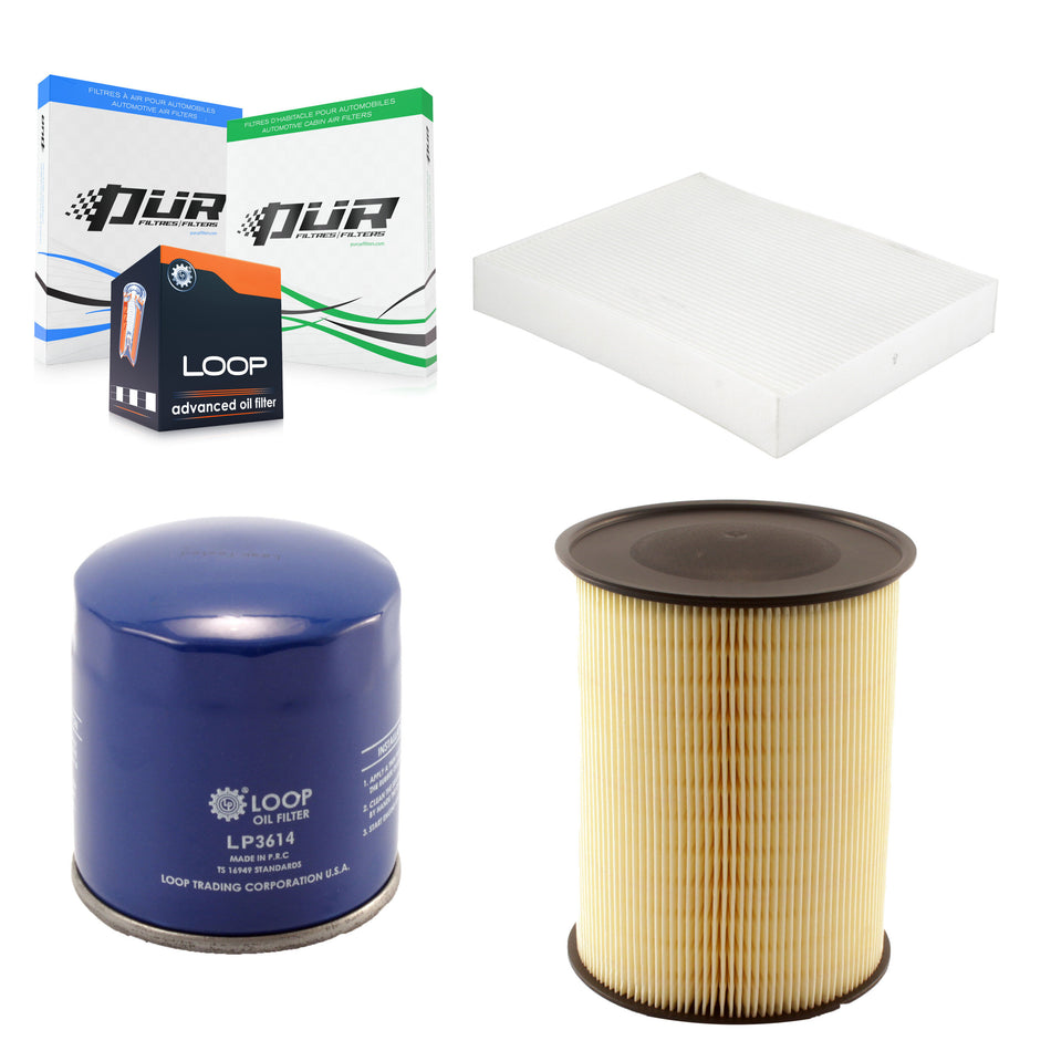 1x Air + 1x Cabin + 1x Engine Oil Filter Filter (3 Total) Kit For Lincoln Corsair 2.3L KFM-104715