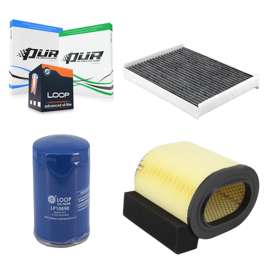 1x Air + 1x Cabin + 1x Engine Oil Filter Filter (3 Total) Kit For Ford F-350 Super Duty KFM-104717