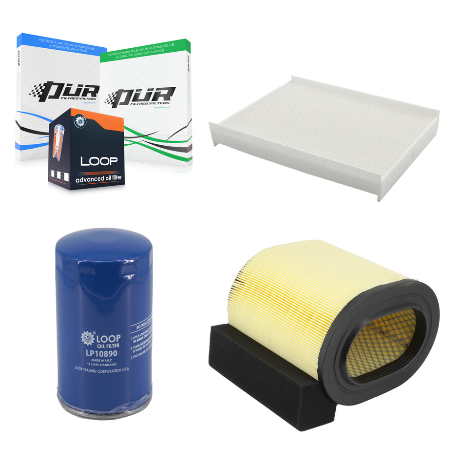 1x Air + 1x Cabin + 1x Engine Oil Filter Filter (3 Total) Kit For Ford F-350 Super Duty KFM-104718