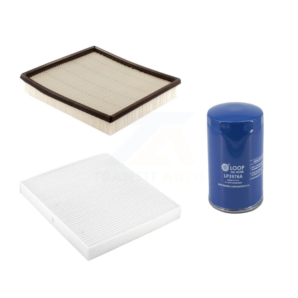 1x Air + 1x Cabin + 1x Engine Oil Filter Filter (3 Total) Kit For Dodge Ram 2500 2" Pleat KFM-104727