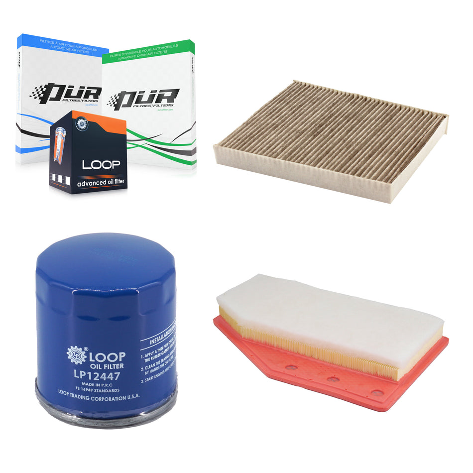 1x Air + 1x Cabin + 1x Engine Oil Filter Filter (3 Total) Kit For 2019-2025 Cadillac XT4 KFM-104743